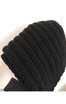 Kemzey Handmade El Örgüsü Atkı , Uzun Unisex Atkı Siyah Kemzey Handmade El Örgüsü Atkı , Uzun Unisex Atkı Siyah