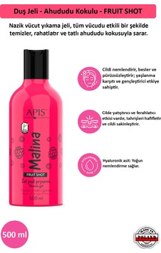 Apis Natural Fruit Shot Ahududu Duş Jeli 500 ML Apis Natural Fruit Shot Ahududu Duş Jeli 500 ML