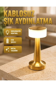 Modern Usb'li Kablosuz Masa Lambası Minimalist Tasarım, 3 Farklı Parlaklık Yeni Nesil Çok Renkli 30110276 Modern Usb'li Kablosuz Masa Lambası Minimalist Tasarım, 3 Farklı Parlaklık Yeni Nesil Çok Renkli 30110276