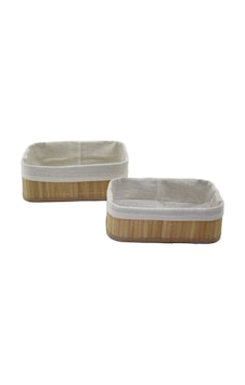 Pablito Home Pbt-049 2'li Bambu Kenar Organizer Sepet Seti