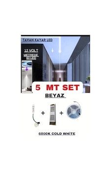 Tavan Akışkan Piksel Kayar Led Sistemi 12 Volt Kit / 5 Metre /6000k Beyaz Tavan Akışkan Piksel Kayar Led Sistemi 12 Volt Kit / 5 Metre /6000k Beyaz