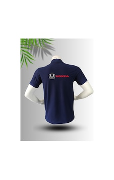 Frooy Honda Logo Baskılı Polo Yaka Pamuklu T-shirt Lacivert Frooy Honda Logo Baskılı Polo Yaka Pamuklu T-shirt Lacivert