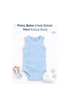 Pirinç Bebe Unisex Bebek Kolsuz Body 2 Li Set Mavi Beyaz Mavi - 833300319 Mavi Pirinç Bebe Unisex Bebek Kolsuz Body 2 Li Set Mavi Beyaz Mavi - 833300319 Mavi