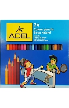 Adel 365000 Kuru Boya Kalemi Tam Boy 24 Renk Adel 365000 Kuru Boya Kalemi Tam Boy 24 Renk