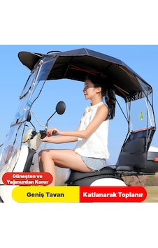 Motorsiklet Scooter Tentesi Yağmur Rüzgar Korumalı Gölgelik Motorsiklet Scooter Tentesi Yağmur Rüzgar Korumalı Gölgelik