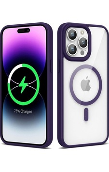 Apple Uyumlu iPhone 14 Pro Kılıf M-safe Wireless Şarj Özellikli Silikon Zore Ege Kapak Derin Mor Apple Uyumlu iPhone 14 Pro Kılıf M-safe Wireless Şarj Özellikli Silikon Zore Ege Kapak Derin Mor