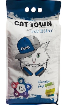Cat Town Marsilya Sabunlu İnce Taneli Topaklaşan Kedi Kumu 10 L