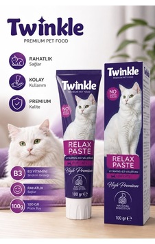 Twinkle Relax Paste Kedi Malt Macunu 100 Gr 24'li Paket