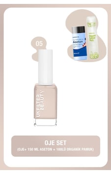 Unfilter Beauty No:05 Oje + 150 Ml Aseton + 100 Adet Pamuk Unfilter Beauty No:05 Oje + 150 Ml Aseton + 100 Adet Pamuk