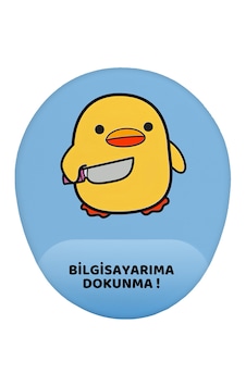 Bela Ördek Bilgisayarıma Dokunma Kaymaz Buruşmaz Kırılmaz Bilek Destekli Mouse Pad Mavi Bela Ördek Bilgisayarıma Dokunma Kaymaz Buruşmaz Kırılmaz Bilek Destekli Mouse Pad Mavi