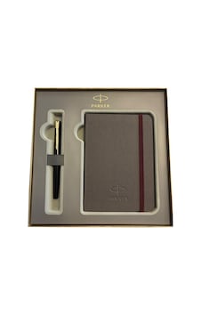 Parker Hediye Seti Gt Parlak Siyah Dolmakalem + Defter Çok Renkli Parker Hediye Seti Gt Parlak Siyah Dolmakalem + Defter Çok Renkli