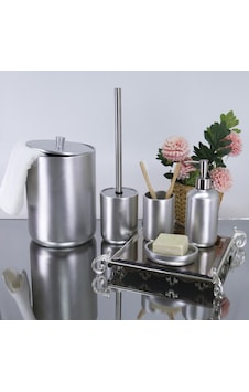 By Selim Home Elegance Gümüş Polyester 5 Parça Banyo Seti Gümüş By Selim Home Elegance Gümüş Polyester 5 Parça Banyo Seti Gümüş