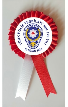 10 Nisan Polis Haftası Saten Kokart 10 Adet 10 Nisan Polis Haftası Saten Kokart 10 Adet
