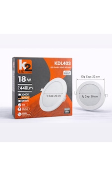 K2 Led Systems Kdl403 18w Led Sıva Altı Yuvarlak Panel 4000k Gün Işığı Nötr Beyaz K2 Led Systems Kdl403 18w Led Sıva Altı Yuvarlak Panel 4000k Gün Işığı Nötr Beyaz
