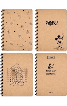 Keskin 16,5 X 22,5cm 80 Yaprak Kraft Karton Kapak Spiralli Defter Çizgili - Mickey Mouse 410133-69 Standart Keskin 16,5 X 22,5cm 80 Yaprak Kraft Karton Kapak Spiralli Defter Çizgili - Mickey Mouse 410133-69 Standart