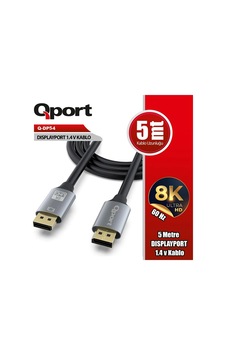 Qport Q-dp54 Dısplayport 1.4v 5mt Kablo Qport Q-dp54 Dısplayport 1.4v 5mt Kablo