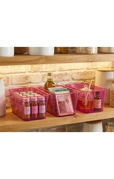 Selka Home 3 Adet 7 Lt. Salve Buzdolabı-banyo Organizer Düzenleyici Pembe