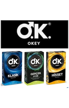 Okey Prezervatif Kondom Klasik - Gerçek Uyum - Hisset 3 X 10'lu Okey Prezervatif Kondom Klasik - Gerçek Uyum - Hisset 3 X 10'lu