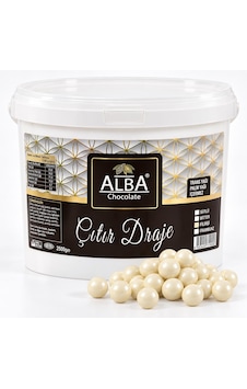 Alba İnci Beyazı Çıtır Draje 2,5 Kg Pasta Ve Tatlı Süsleme Drajesi Alba İnci Beyazı Çıtır Draje 2,5 Kg Pasta Ve Tatlı Süsleme Drajesi