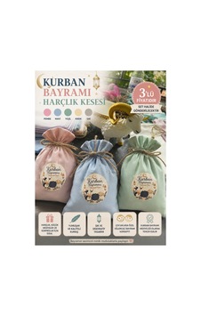 Kurban Bayramı Harçlık Kesesi Çocuklara Özel Bayram Hediyelik Kese Mavi