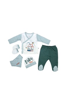 Tongs Baby Milk Way 5'Li Zıbın Takım 0-3 Ay Hastane Çıkışı -Haki Çok Renkli Tongs Baby Milk Way 5'Li Zıbın Takım 0-3 Ay Hastane Çıkışı -Haki Çok Renkli