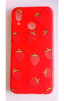 Huawei P20 Lite Uyumlu Çilek Resimli Yumuşak Slikon Kılıf Huawei P20 Lite Uyumlu Çilek Resimli Yumuşak Slikon Kılıf