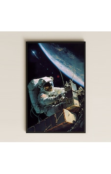 Nasa Görevi Temalı Astronot Pleksi Tablo - Uzay İstasyonu Üzerinde Nasa Görevi Temalı Astronot Pleksi Tablo - Uzay İstasyonu Üzerinde