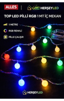 Top Led Pilli Rgb 1 Mt İç Mekan RGB Top Led Pilli Rgb 1 Mt İç Mekan RGB
