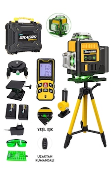Dragro Drg-lazer Metre-16köşe-tripotlu-hizalama-sarı