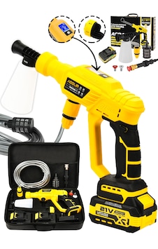 Assur ASR432 21V Çift Akülü Basınçlı Yıkama Sarı Assur ASR432 21V Çift Akülü Basınçlı Yıkama Sarı