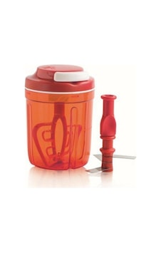 Tupperware Süper Şef 2 Orta Boy - Kırmızı / Doğrayıcı Rondo Turuncu
