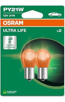 Osram Ampul Py21w 21w 12v Bau15s10xbli2qr2b Blister Ultralife Osr 7507ult-2bl