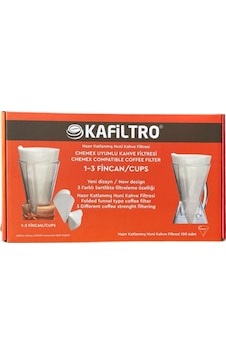 Kafiltro Chemex Uyumlu Kağıt Filtre 1-3 Fincan 100 Adet