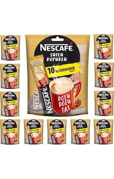 Nescafe 3'ü 1 Arada Sütlü Köpüklü Kahve 10'lu 12 x 17.4 G Nescafe 3'ü 1 Arada Sütlü Köpüklü Kahve 10'lu 12 x 17.4 G