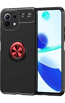 Xiaomi Mi 11 Lite Kılıf Zore Ravel Silikon Kapak Siyah-Kırmızı Xiaomi Mi 11 Lite Kılıf Zore Ravel Silikon Kapak Siyah-Kırmızı