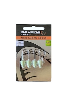 Savage Gear Lrf Micro Sandeel Jighead 1.5gr Glow 4 Adet Savage Gear Lrf Micro Sandeel Jighead 1.5gr Glow 4 Adet