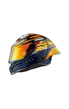 Nexx X.R3R Glıtch Racer Kapalı Motosiklet Kaskı Mavi - Turuncu Nexx X.R3R Glıtch Racer Kapalı Motosiklet Kaskı Mavi - Turuncu