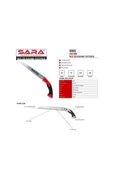 Sara S905 240 Mm Ince Diş Budama Testeresi Sara S905 240 Mm Ince Diş Budama Testeresi
