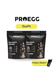 Duofit Paketi Yumurta Akı Protein Tozu / 1 Muzlu + 1 Karamel Bisküvi Muz