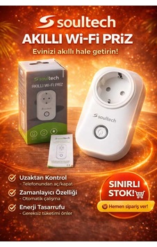 Akıllı Wifi Priz Uzaktan Kontrollü Zamanlayıcılı Smart Plug - 887081265