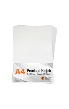 Eser A4 80 Gr 100 Adet Beyaz Fotokopi Kağıdı / Kaliteli Baskı Kağ Eser A4 80 Gr 100 Adet Beyaz Fotokopi Kağıdı / Kaliteli Baskı Kağ