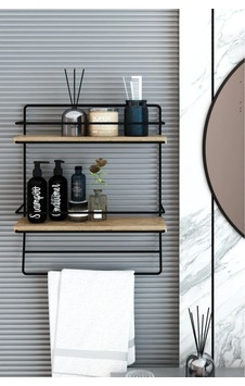 Sanremo Çok Amaçlı Dekoratif Banyo Mutfak Rafı.baharatlık Rafı Kahverengi Sanremo Çok Amaçlı Dekoratif Banyo Mutfak Rafı.baharatlık Rafı Kahverengi