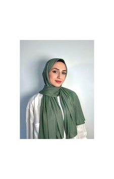 Sensu Tesettür Pratik Geçmeli Hazır Penye Şal Yeşil Sensu Tesettür Pratik Geçmeli Hazır Penye Şal Yeşil