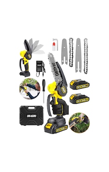 Dragro DRG-128 Sarı Yellow 128 V 5 Ah Akülü Dal Kesme Budama Testere Bıçkı Makinesi Çift Akülü 15 Cm Yedek Zincirli Sarı Dragro DRG-128 Sarı Yellow 128 V 5 Ah Akülü Dal Kesme Budama Testere Bıçkı Makinesi Çift Akülü 15 Cm Yedek Zincirli Sarı