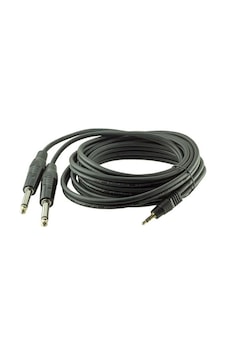 Powermaster 3.5 Mm Stereo E-2x6.3mm Mono Erkek Kablo 3 Metre Powermaster 3.5 Mm Stereo E-2x6.3mm Mono Erkek Kablo 3 Metre