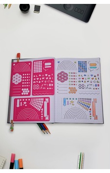 Bullet Journal Geometrik Şekil Ve Süslemeler 3'lü Mini Şablon Cetvel Set Diğer Bullet Journal Geometrik Şekil Ve Süslemeler 3'lü Mini Şablon Cetvel Set Diğer