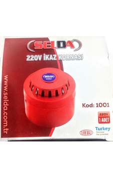 Selda Alarm Kornası 220 V İkaz Kornası Plastik