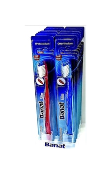 Banat Slim Kapaklı Diş Fırçası Medium 12 Adet Banat Slim Kapaklı Diş Fırçası Medium 12 Adet