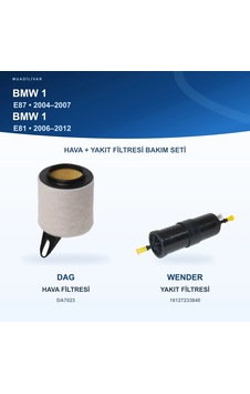 Bmw 1 E87 / Bmw 1 E81 Hava+yakıt Filtre Bakım Seti Bmw 1 E87 / Bmw 1 E81 Hava+yakıt Filtre Bakım Seti