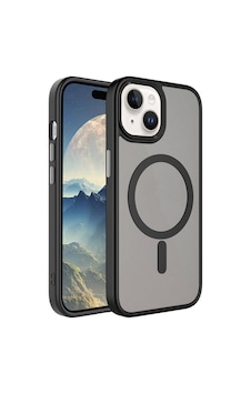 Zore İphone 15 Kılıf Mat Arka Yüzey Wireless Şarj Özellikli Ogaa Flet Magsafe Kapak - Siyah Zore İphone 15 Kılıf Mat Arka Yüzey Wireless Şarj Özellikli Ogaa Flet Magsafe Kapak - Siyah